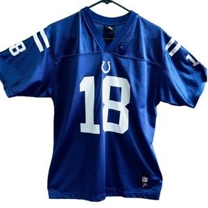 PEYTON MANNING INDIANAPOLIS COLTS TEAM APPAREL AUTHENTIC #18 FOOTBALL JERSEY XL